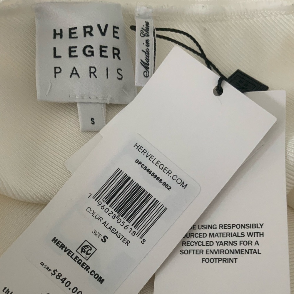 NWT Herve Leger One-Shoulder Bandage Dress Size S $840 - Picture 4 of 6